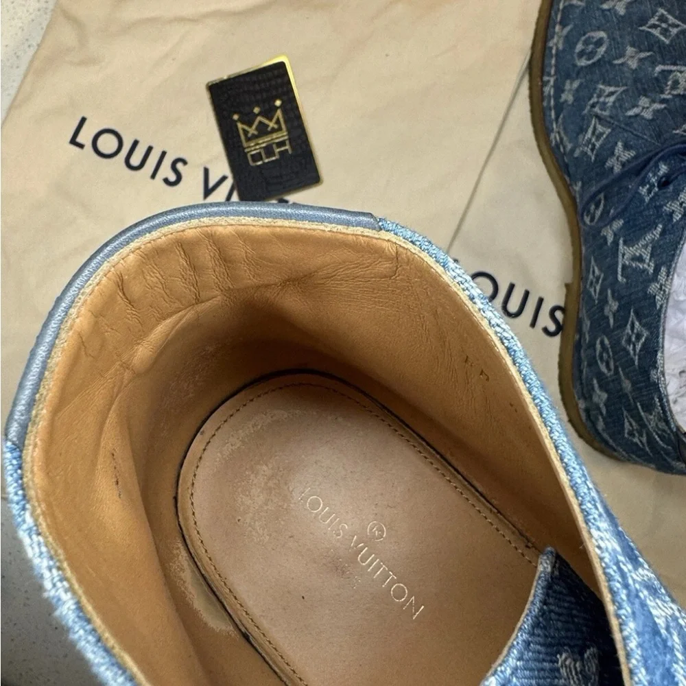 LOUIS VUITTON MONOGRAM DENIM DERBY BOOTS - Picture 10 of 12